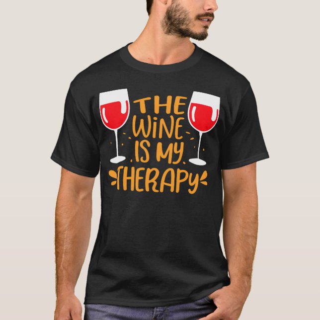 T-shirt citations drôles vin drôle (Devant)