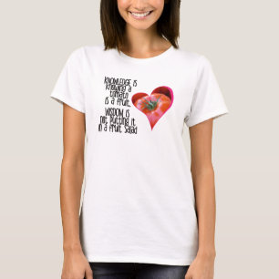 T-shirt Citations en forme de coeur de tomate rouge
