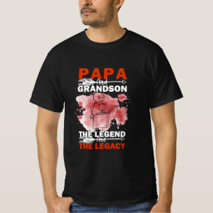 T-shirt Citations grand-père   Papa Et Grandson