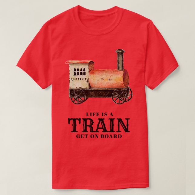 T-shirt Citations inspirantes sur le train (Design devant)
