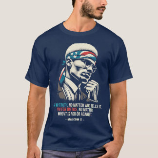 T-shirt Citations Malcom X