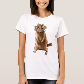 T-shirt Cite Animal Hippie Verres Chipmunk Nature Lover