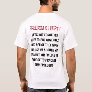 T-SHIRT CITE "LIBERTÉ ET LIBERTÉ" COVID19 PANDÉMIE 2020