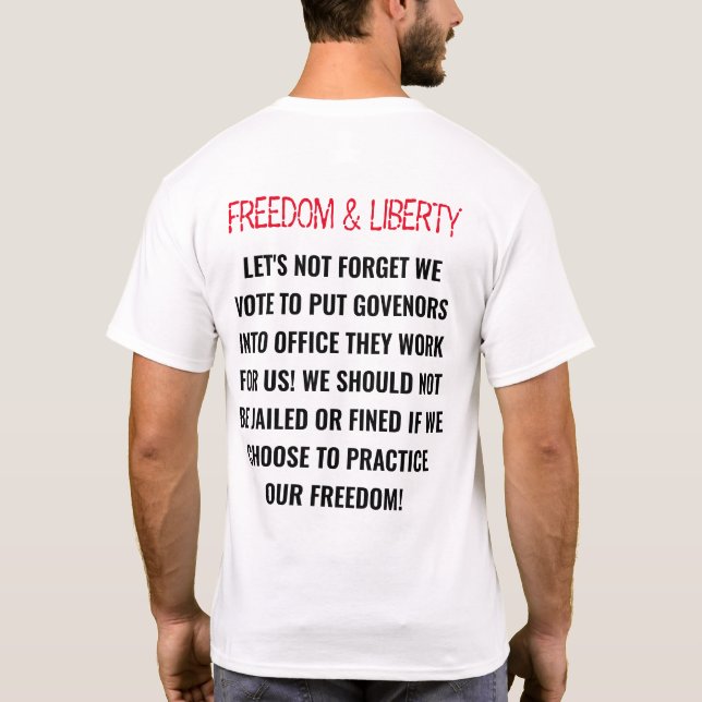T-SHIRT CITE "LIBERTÉ ET LIBERTÉ" COVID19 PANDÉMIE 2020 (Dos)