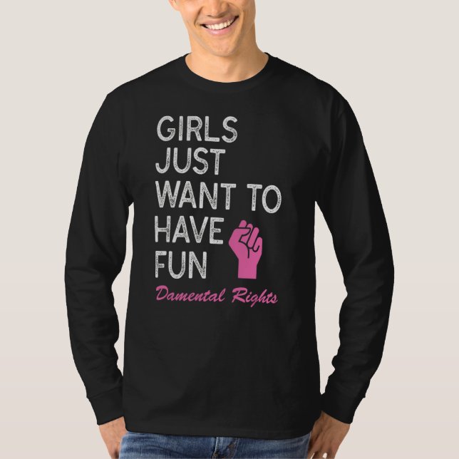 T-shirt Citer Girl veut juste s'amuser (Devant)