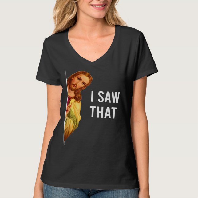 T-shirt Citer Jésus Mème J'ai Vu Ce Chrétien (Devant)
