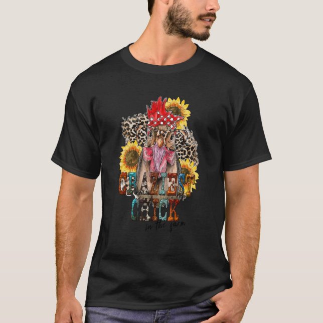 T-shirt Citer le poulet le plus rasé de la ferme poulet oc (Devant)