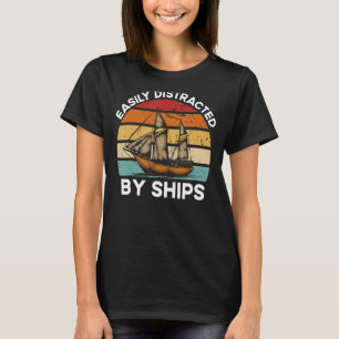 T-shirt Citer Navire Vintage Pirate Détaché Voilier Nautiq