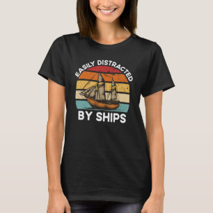 T-shirt Citer Navire Vintage Pirate Détaché Voilier Nautiq