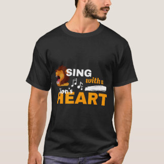T-shirt Citez avec un cœur de lion Citation motivante