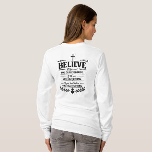 T-shirt Citez Inspirational Croire Tout Gagner Foi