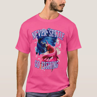 T-shirt Citez les lacs sauvages de pêche Citation de mauva
