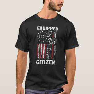 T-shirt Citizen équipé - USA Flag Pro Gun 2e amendement