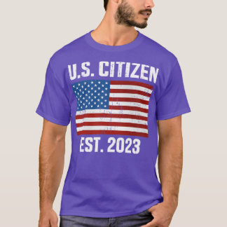 T-shirt citoyen américain 2023 avec pour nouvelle citoyenn