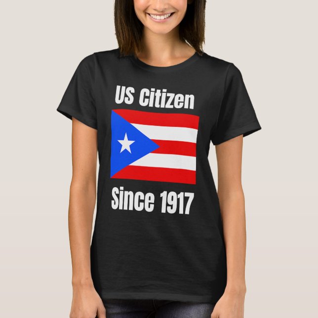 T-shirt Citoyen américain depuis 1917 Porto Rico sont cito (Devant)