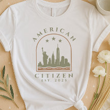 T-shirt citoyen américain personnalisé | Année éta