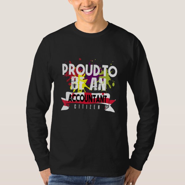 T-shirt Citoyen Comptable Fier Profession Carrière Travail (Devant)