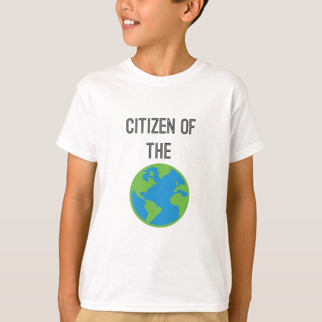 T-shirt Citoyen Du Monde Pour Enfants (Devant)