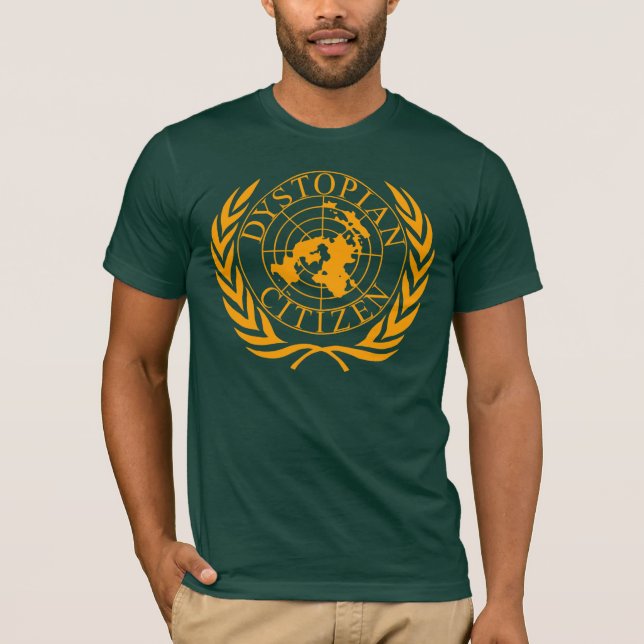 T-shirt Citoyen Dystopian - orange (Devant)