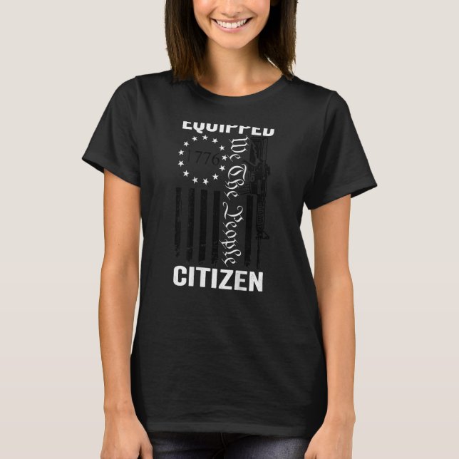 T-shirt Citoyen équipé - 2e amendement AR15 Guns Pro Gun (Devant)