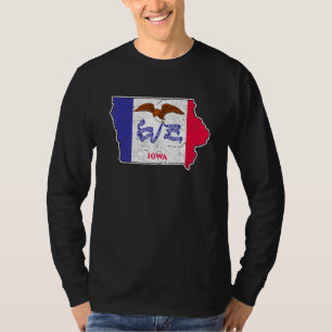T-shirt Citoyen Fier Amérique États-Unis Distressed Map Io