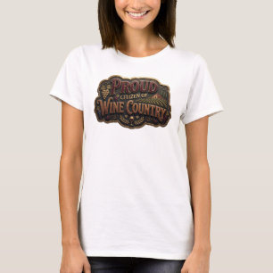 T-shirt Citoyen fier de WINE COUNTRY or Citoyen fier de la
