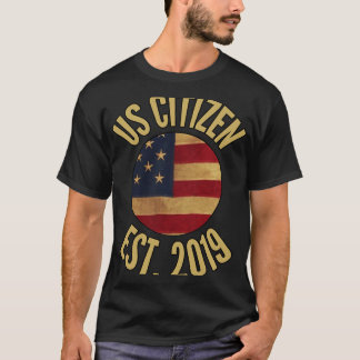 T-shirt Citoyenneté américaine 2019 Gif Drapeau américain