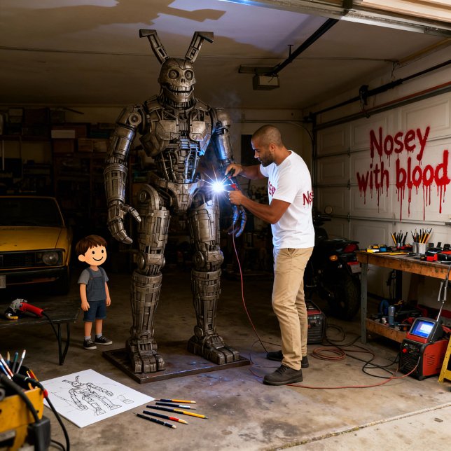 T-shirt Citra Nosey Animatronic Benjamin Pochurek Nosey  (Nosey Echolocation Nosey The Robot)