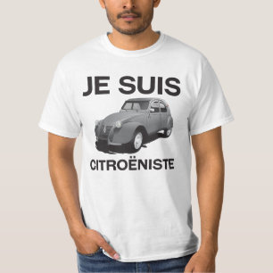 T-shirt Citroëniste de suis de Je - Citroën gris original