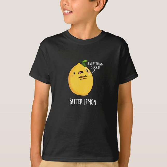 T-shirt Citron amer Funky Fruit Pun Dark BG (Devant)