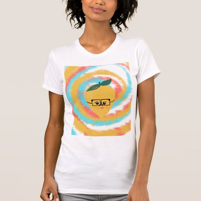 T-shirt Citron avec attitude et lunettes Tee Dye (Devant)