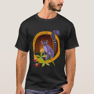 T-shirt Citron Et Baobab Madagascar Au Coucher Du Soleil