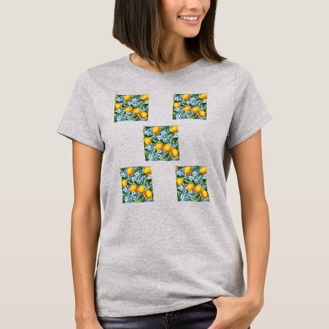 T-shirt citron et feuille (Devant)
