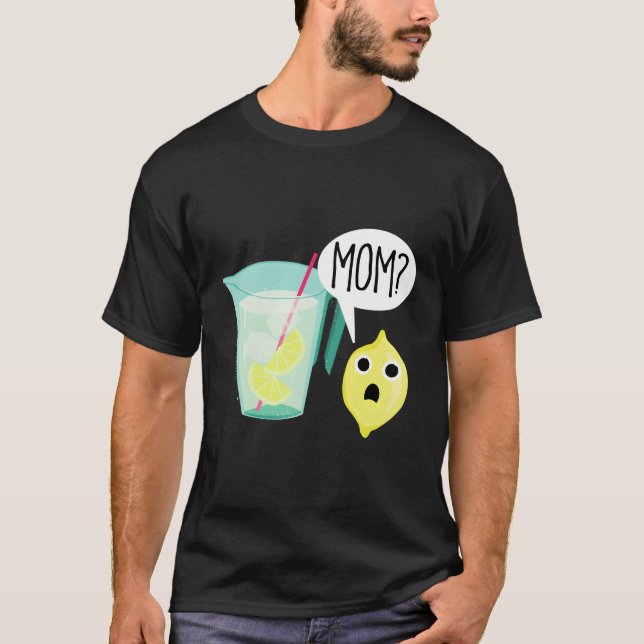 T-shirt Citron Et Lemonade Maman Humour Malade Foncé Carto (Devant)