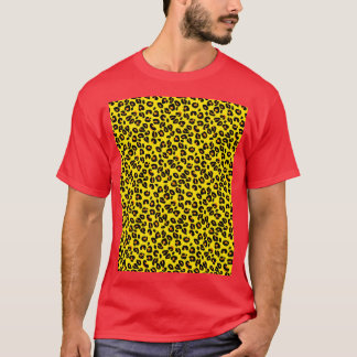 T-shirt Citron jaune léopard Spots Poster de animal Motif