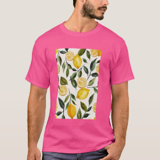 T-shirt Citron Motif Art Fruit Vintage
