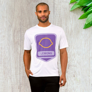 T-shirt Citron - Outline Fruit pourpre et jaune