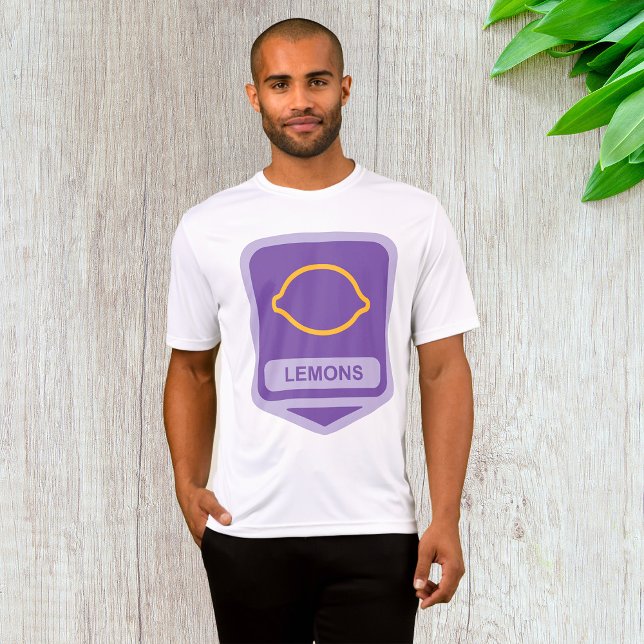 T-shirt Citron - Outline Fruit pourpre et jaune (Créateur téléchargé)