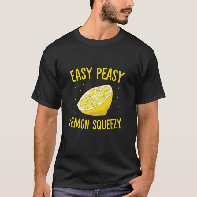 T-shirt Citron pâle facile Squeezy Funny Lemon Summer Lemo (Devant)
