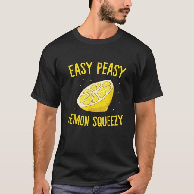 T-shirt Citron pâle facile Squeezy Funny Lemon Summer Lemo (Devant)
