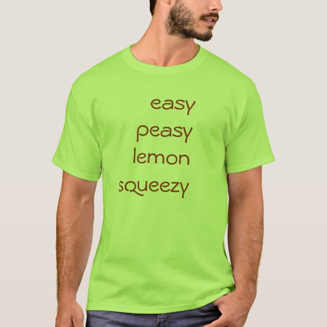 T-shirt citron peasy facile squeezy (Devant)