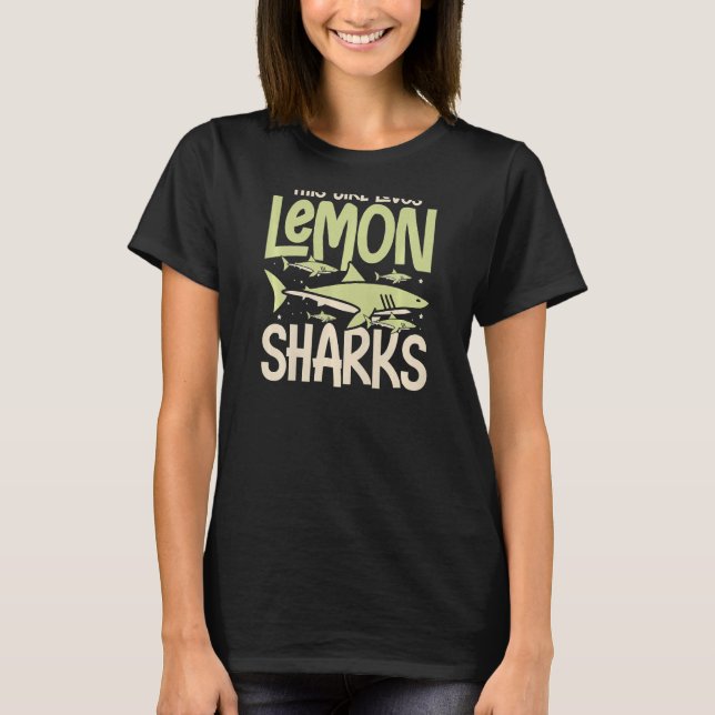 T-shirt Citron Requin Animal Tooth Ocean 6 (Devant)