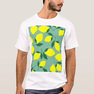T-shirt Citron simple, Arrière - plan vert.
