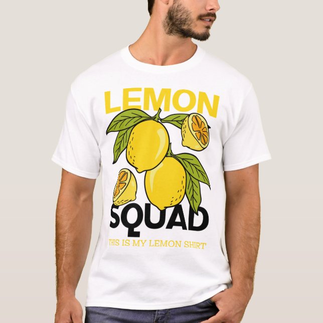 T-shirt Citron Squad Funny Lemonade Fruit aux agrumes d'ét (Devant)