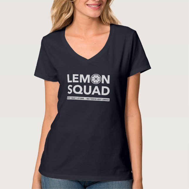 T-shirt Citron Squad jus de citron Fruit d'été (Devant)