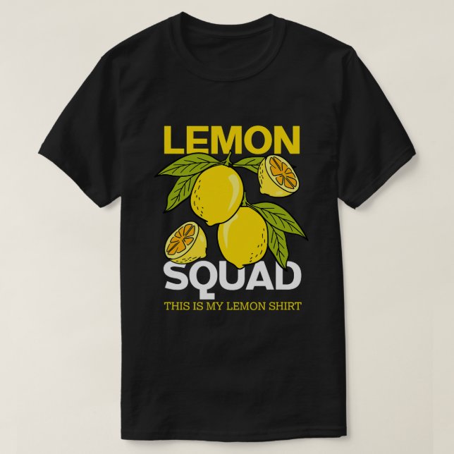 T-shirt Citron Squad Lemonade Fruits d'été Jus (Design devant)