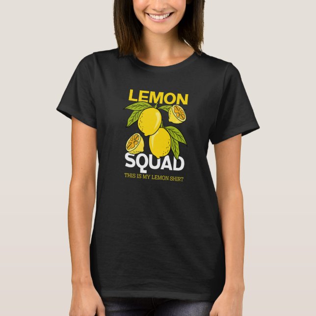 T-shirt Citron Squad Lemonade Fruits d'été Jus (Devant)