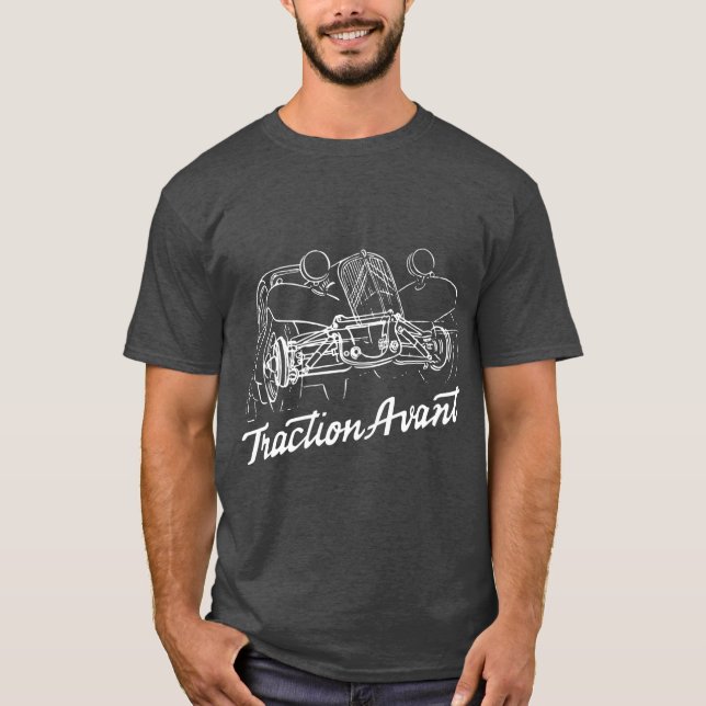 T-shirt Citron Traction Avant emblème de script et ill sub (Devant)