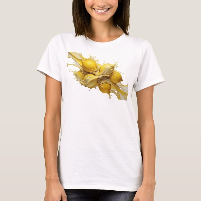 T-shirt Citrons Abstraits Or Bold & Beautiful (Devant)