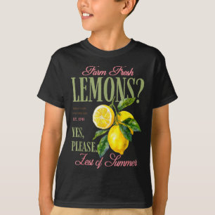 T-shirt Citrons graphique esthétique vintage ferme frais é